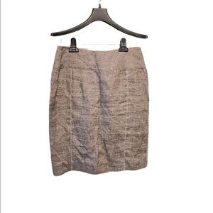 Armani Collezioni Linen Knee Length Straight Pencil Skirt